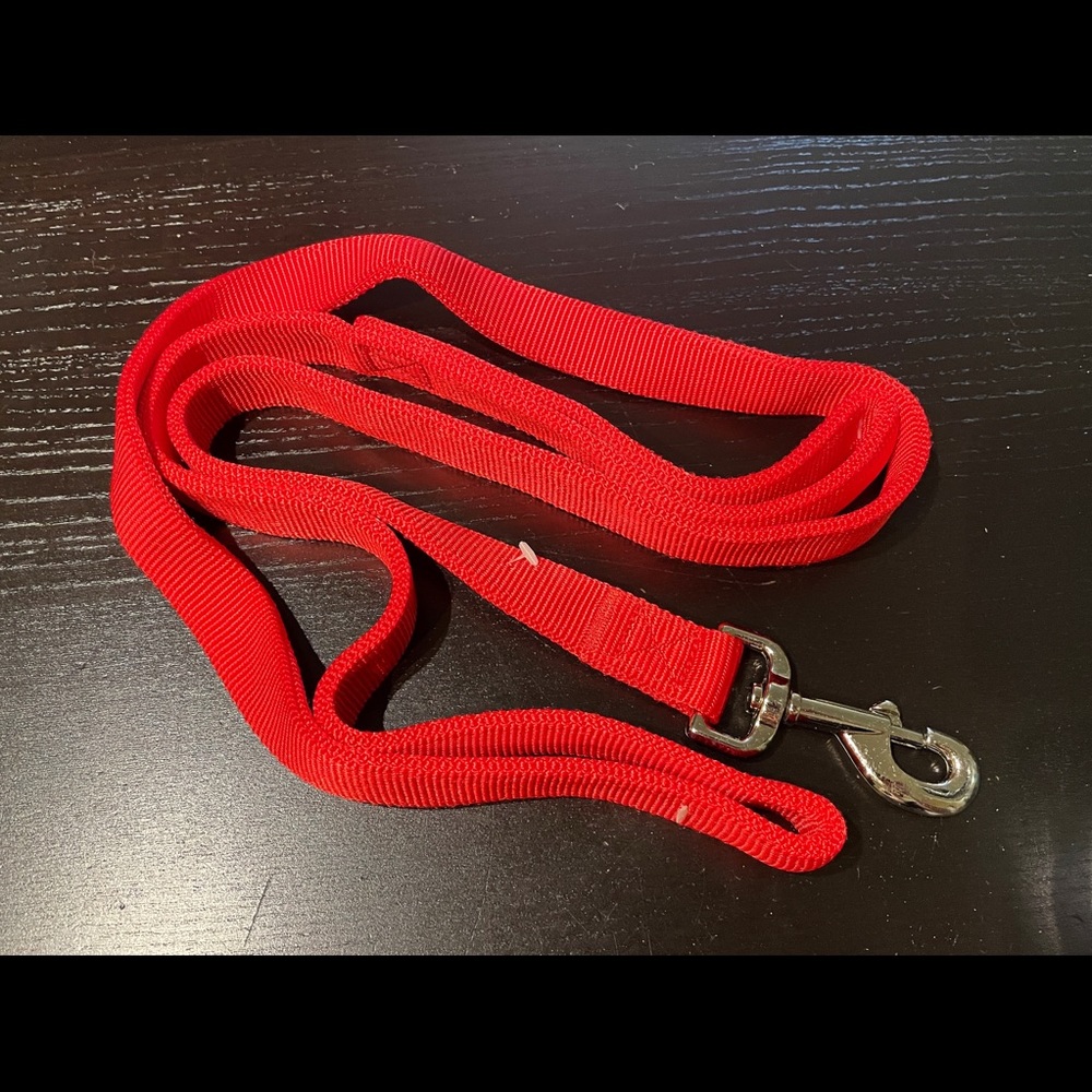 Red Double-Ply Dog Leash